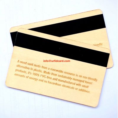 Recycled & Renewable Wooden Magnetic Stripe Cards